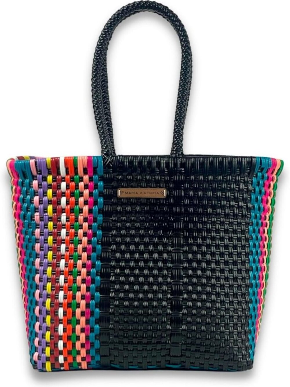 Handwoven Waterproof Mexican Tote Bag for Women - X-Small Multicolor Market